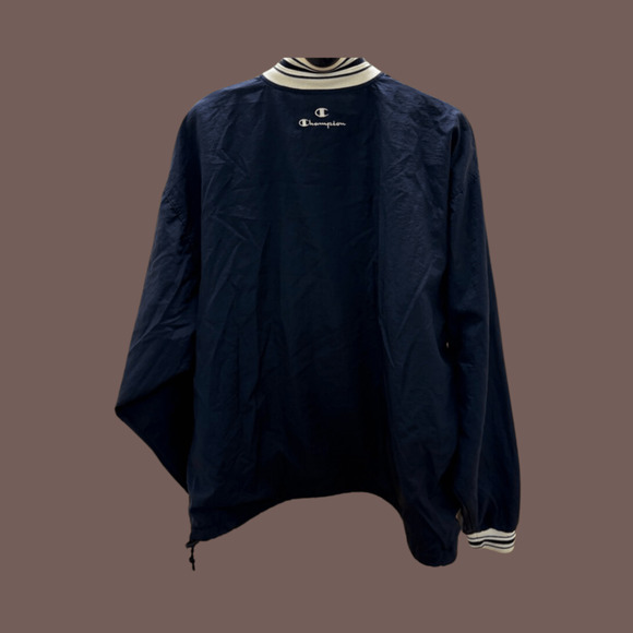 Champion Half-Zip Pullover | Navy Striped | Size XL | Vintage - Picture 2 of 6